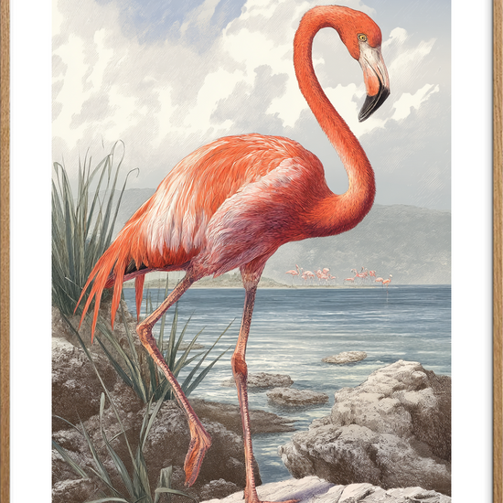 Saltens sagte klagesang - Oak Frame, With White Border