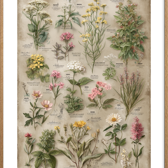 Duft af glemte haver - Oak Frame, With White Border