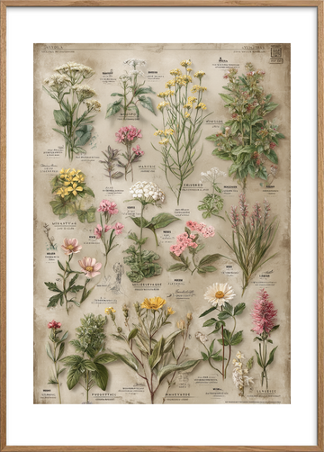 Duft af glemte haver - Oak Frame, With White Border