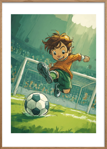 Sparkets varme sus - Oak Frame, With White Border