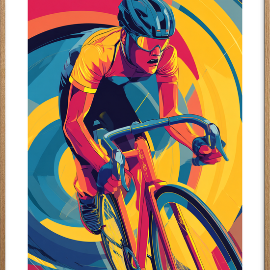 Farvernes pulserende sus - Oak Frame, With White Border