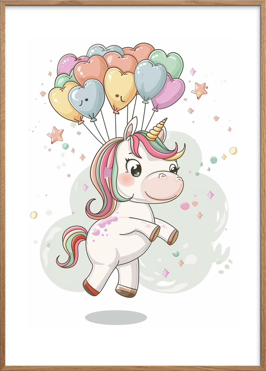 Luftens sukkersøde hvisken - Oak Frame, With White Border