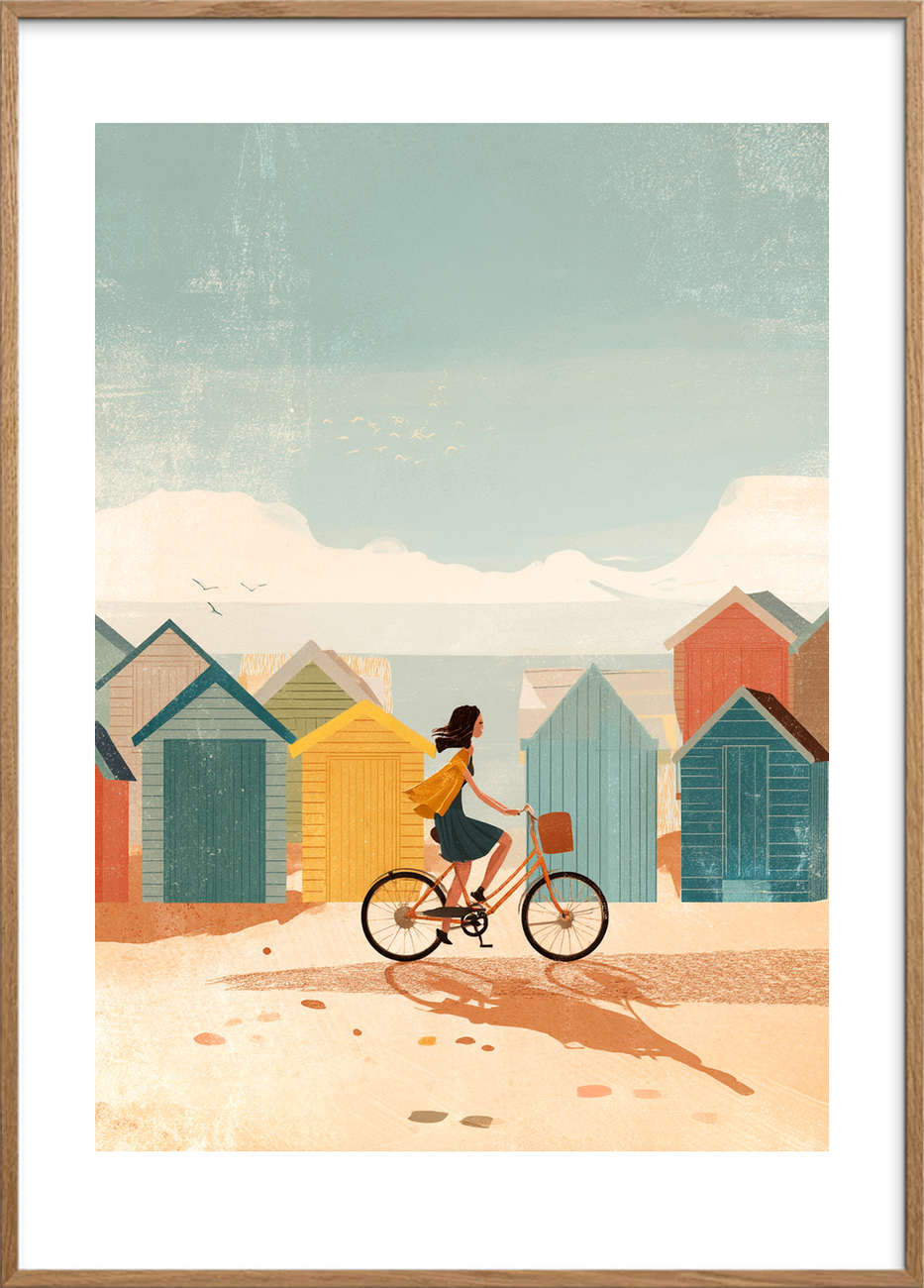 Salt på læben - Oak Frame, With White Border