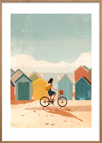 Salt på læben - Oak Frame, With White Border