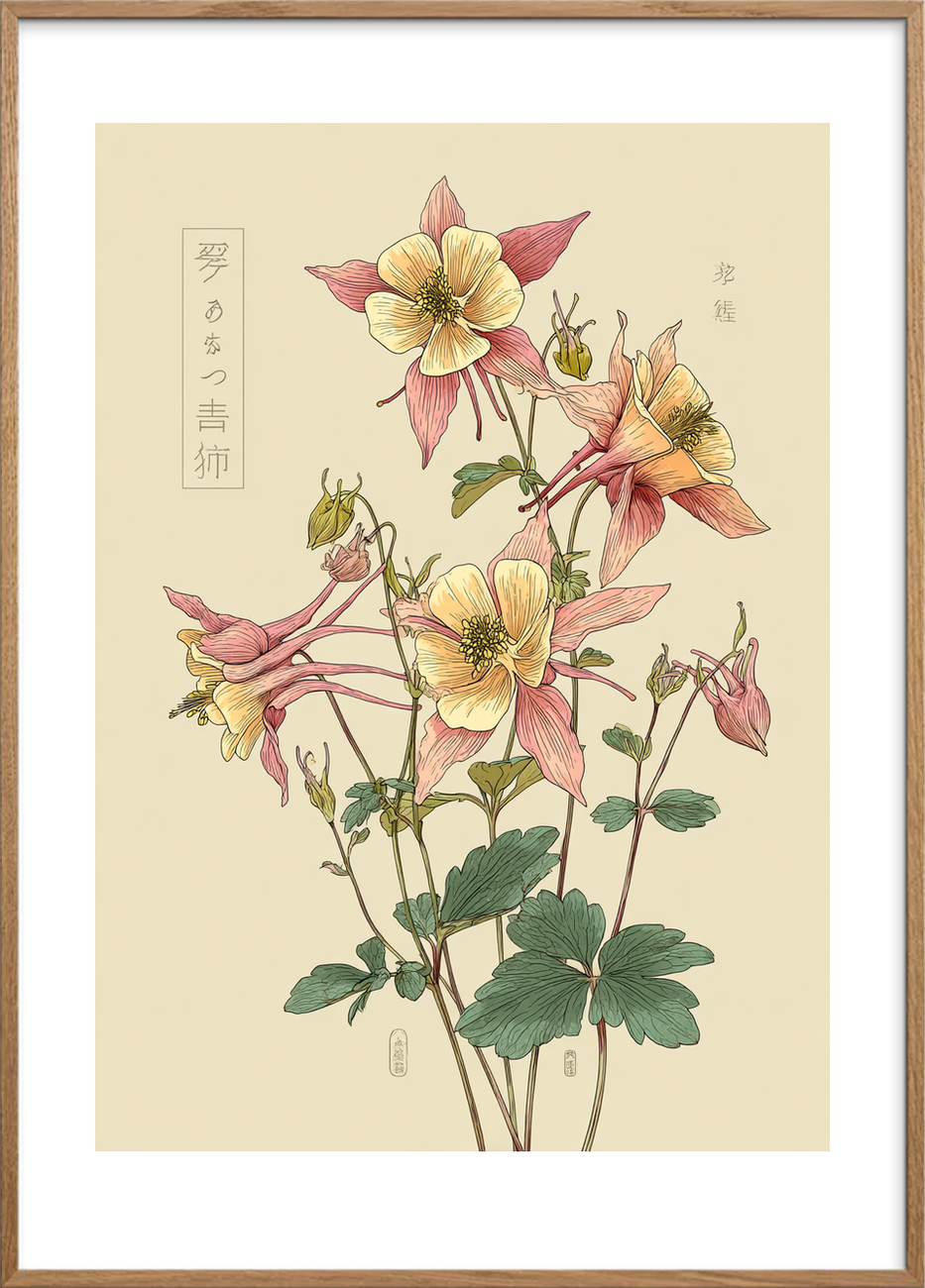 Hviskende duft af forår - Oak Frame, With White Border