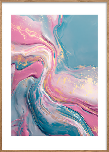 Smag af saltet regn - Oak Frame, With White Border