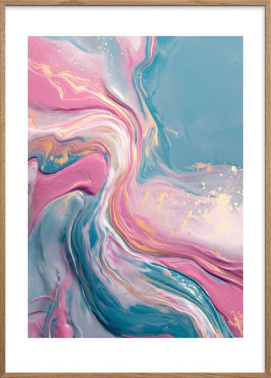 Smag af saltet regn - Oak Frame, With White Border