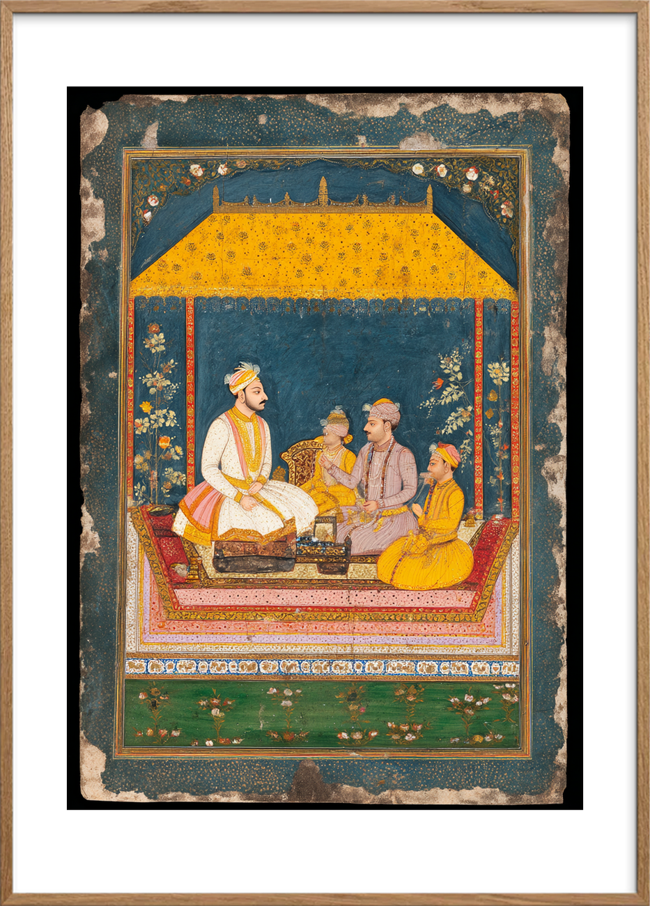 Safransduftens stille klang - Oak Frame, With White Border