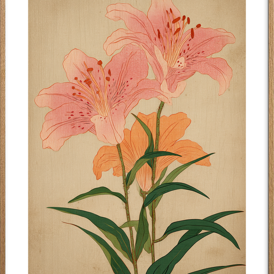 Duftens stille sang - Oak Frame, With White Border