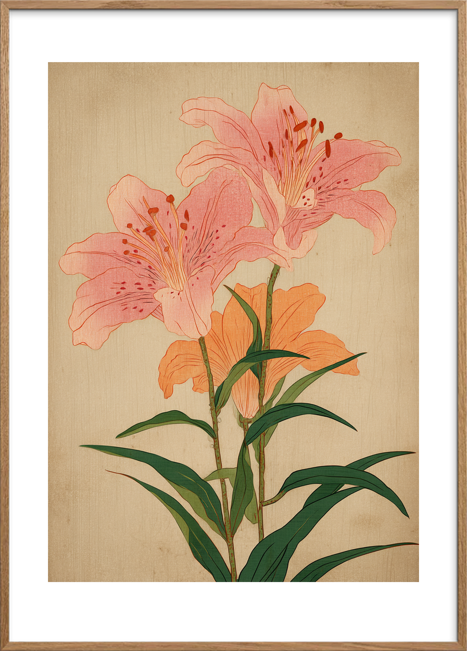 Duftens stille sang - Oak Frame, With White Border