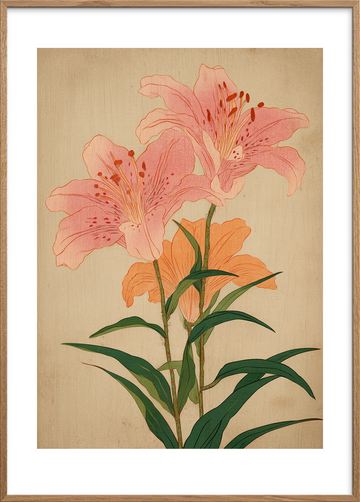 Duftens stille sang - Oak Frame, With White Border