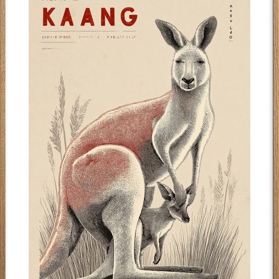 Moderens varme puls - Oak Frame, With White Border