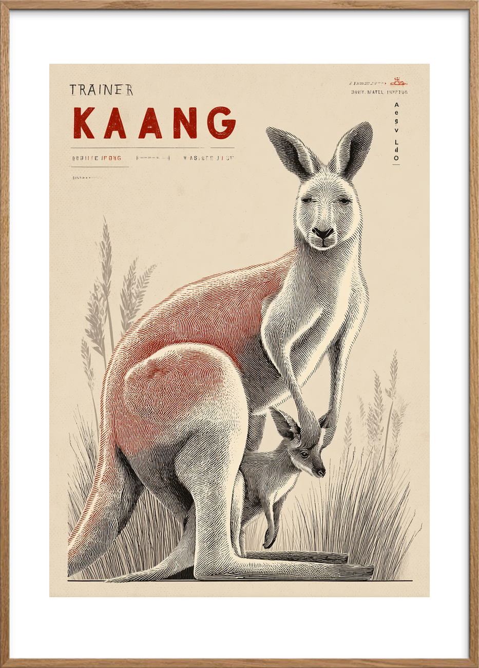 Moderens varme puls - Oak Frame, With White Border