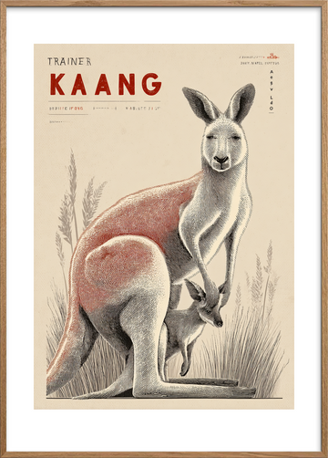 Moderens varme puls - Oak Frame, With White Border