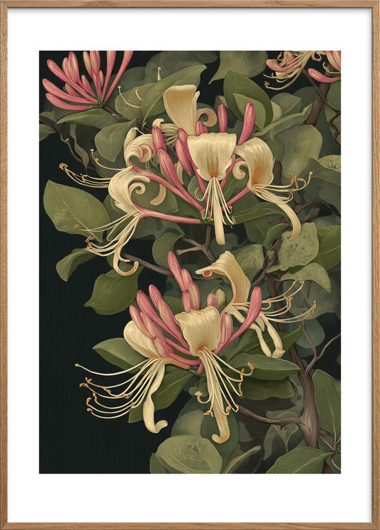 Honningduftens sagte sus - Oak Frame, With White Border