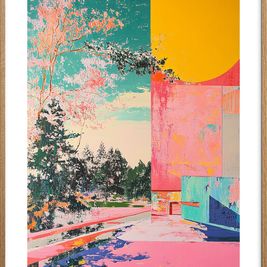 sydvendt portal i sukkerfarver - Oak Frame, With White Border