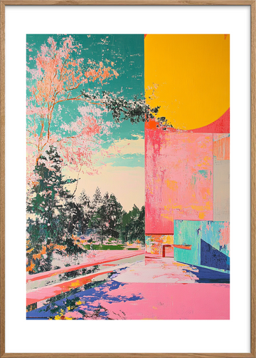 sydvendt portal i sukkerfarver - Oak Frame, With White Border