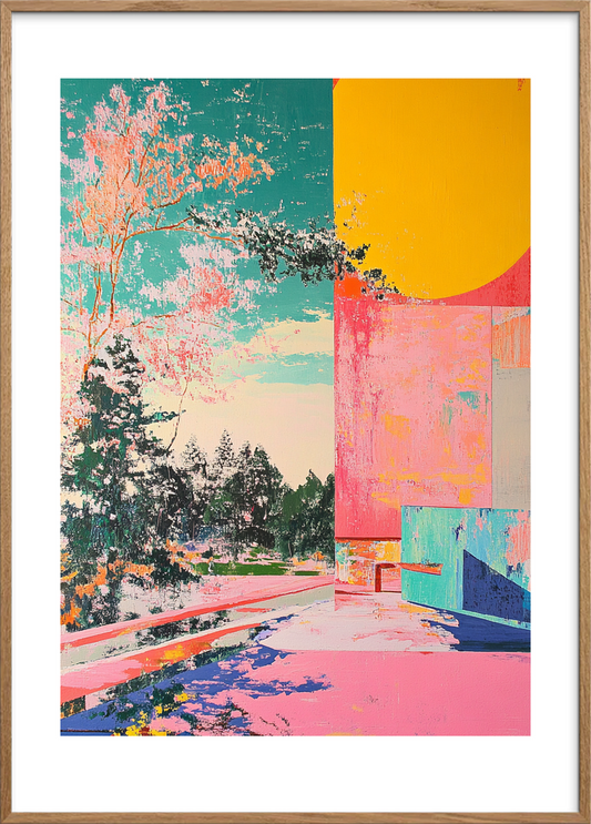 sydvendt portal i sukkerfarver - Oak Frame, With White Border