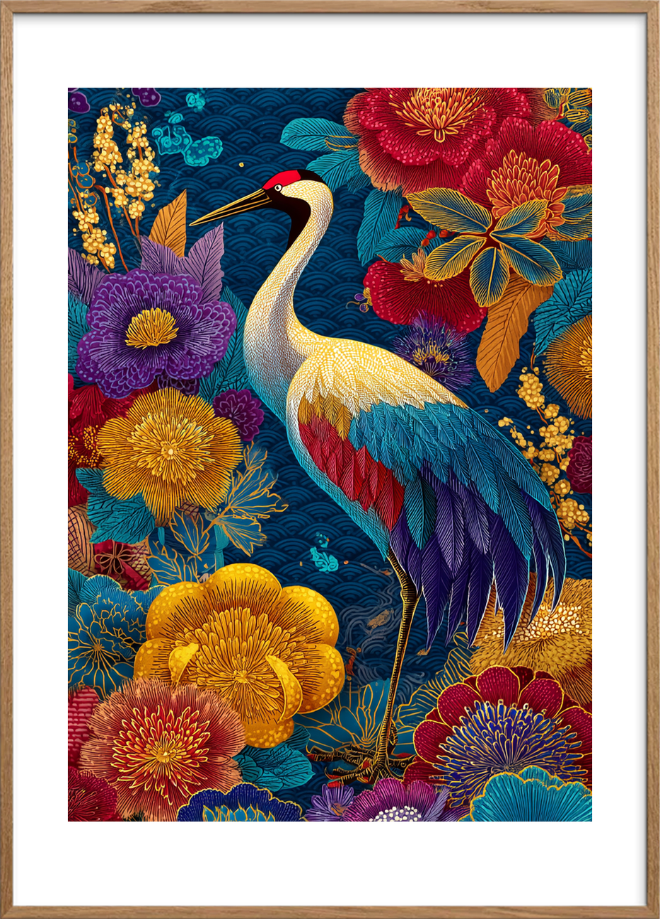 Tranens gyldne hvisken - Oak Frame, With White Border