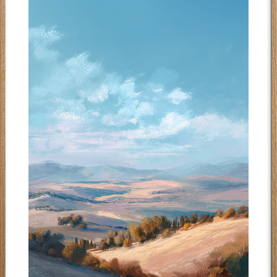 Himlens salte åndedrag - Oak Frame, With White Border