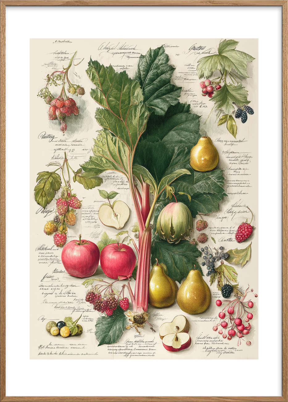 Duften af sommerens syrlighed - Oak Frame, With White Border