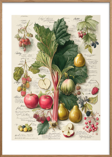 Duften af sommerens syrlighed - Oak Frame, With White Border