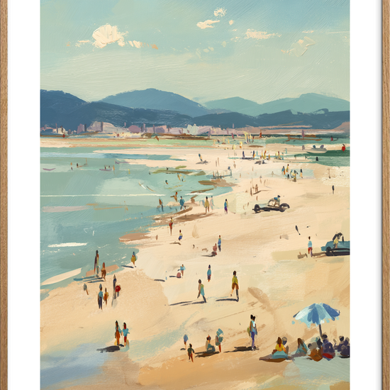 Saltets hvisken ved kysten - Oak Frame, With White Border