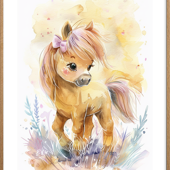 Smag af sommerlys - Oak Frame, With White Border