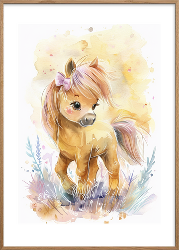 Smag af sommerlys - Oak Frame, With White Border