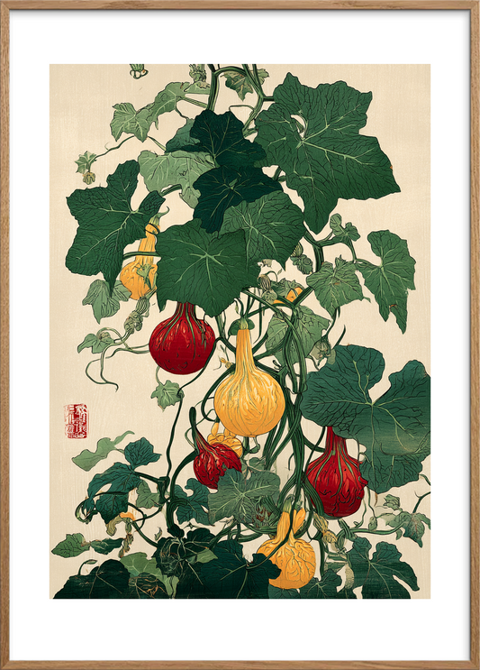 Hængende klang af modenhed - Oak Frame, With White Border