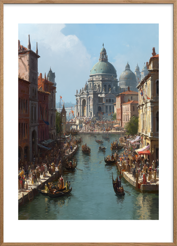 Vandets sang under fødderne - Oak Frame, With White Border