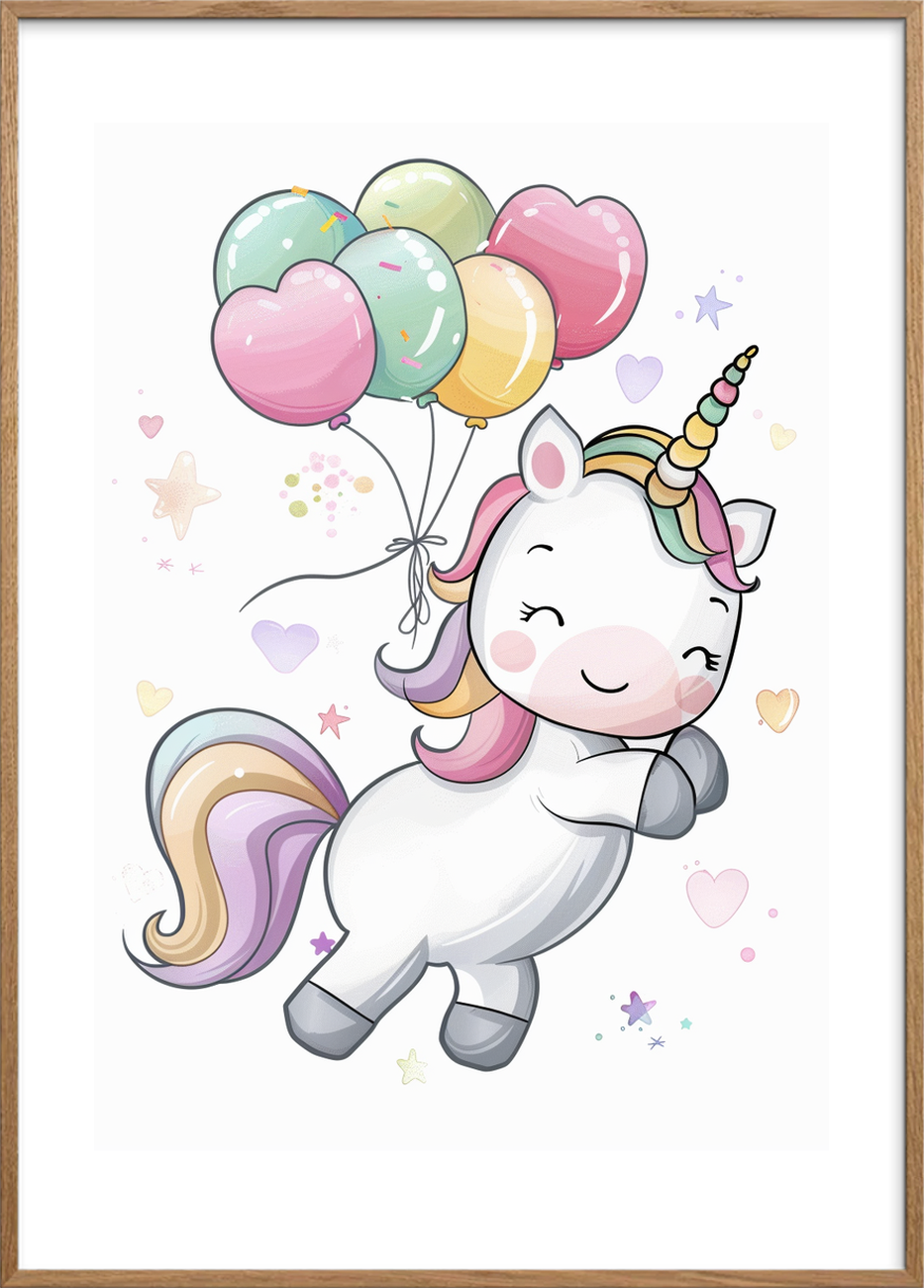 Lyden af sukkerskyer - Oak Frame, With White Border