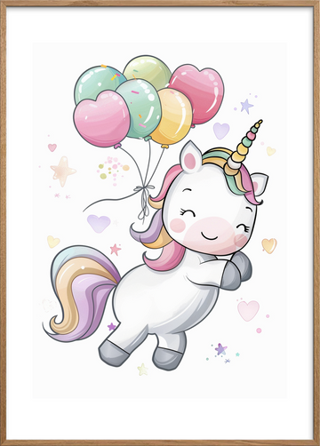 Lyden af sukkerskyer - Oak Frame, With White Border