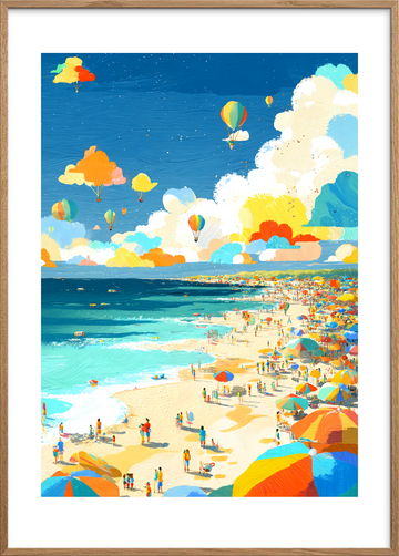 Saltets varme hvisken - Oak Frame, With White Border