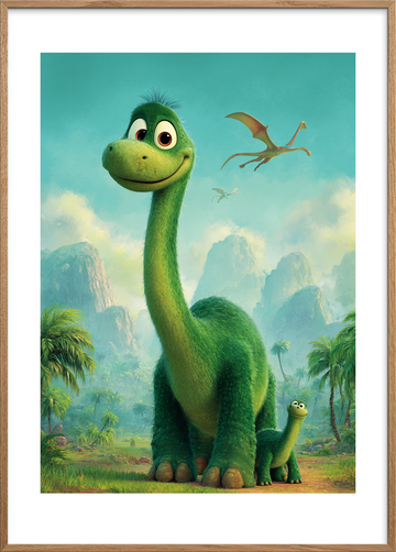 Smagen af fortid - Oak Frame, With White Border