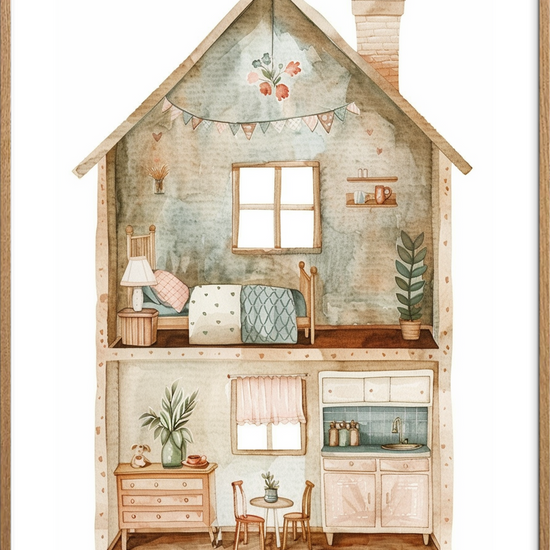 Duft af hjemmebag og efterår - Oak Frame, With White Border