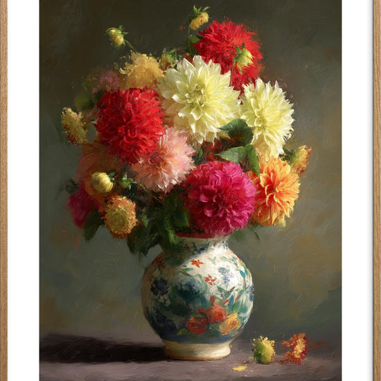 Duft af sommeraftens symfoni - Oak Frame, With White Border