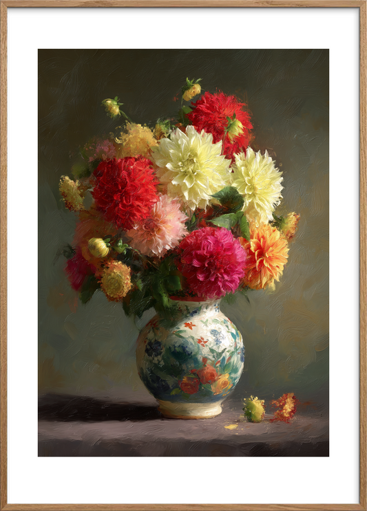 Duft af sommeraftens symfoni - Oak Frame, With White Border