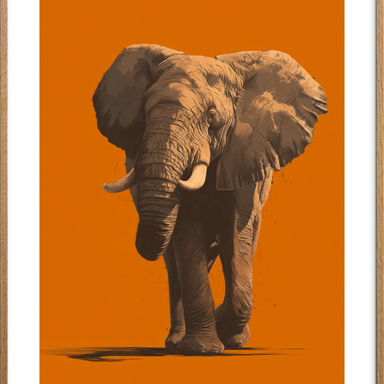 Genlyd af varm trompet - Oak Frame, With White Border