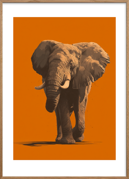 Genlyd af varm trompet - Oak Frame, With White Border