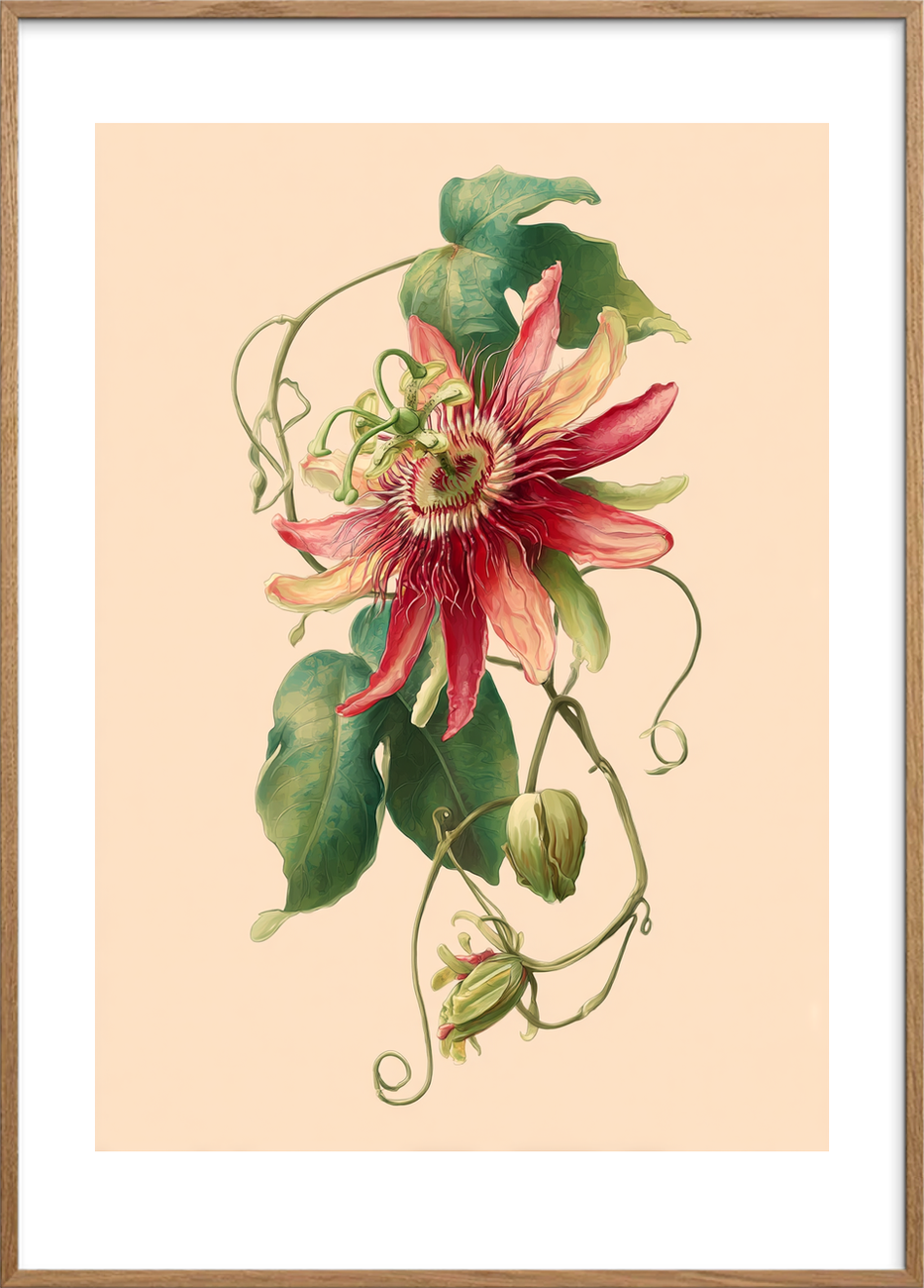 Smygende summen af sommer - Oak Frame, With White Border