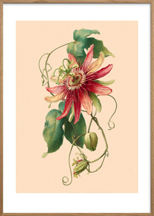 Smygende summen af sommer - Oak Frame, With White Border