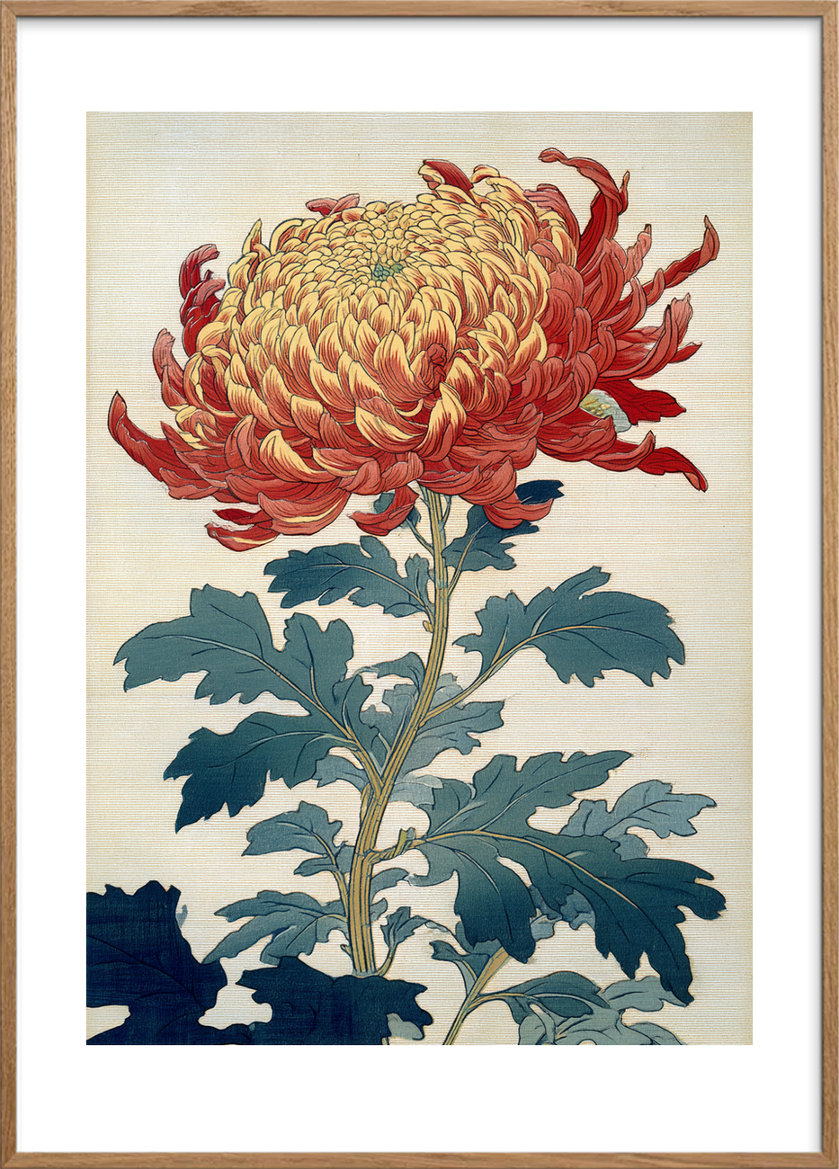 Duften af varm honning - Oak Frame, With White Border