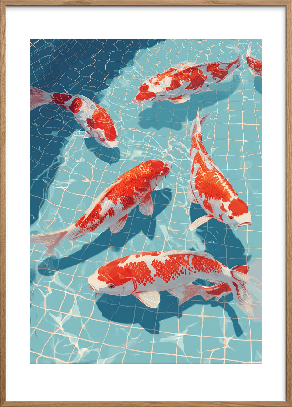 Solens salte hvisken - Oak Frame, With White Border