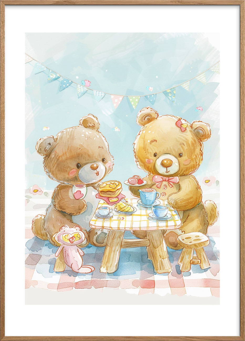 Smagens blide kram - Oak Frame, With White Border