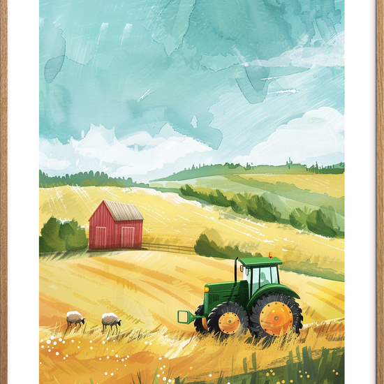 Vindens gyldne hvisken - Oak Frame, With White Border