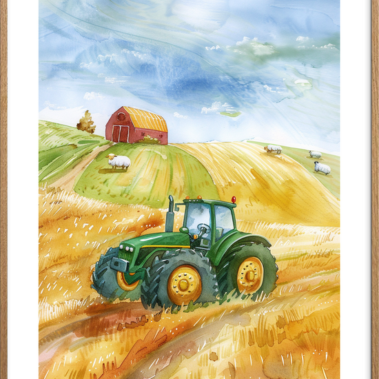 Høstens blide hvisken - Oak Frame, With White Border