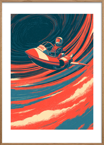 Stjernedansens hvisken - Oak Frame, With White Border