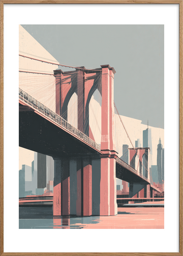 Stålens hvisken over vandet - Oak Frame, With White Border