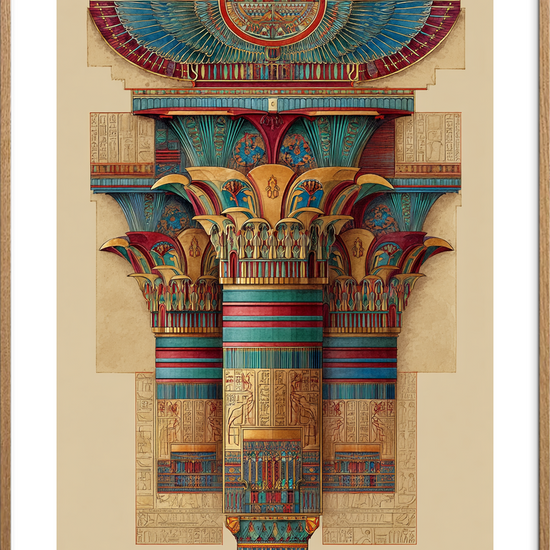 Ekko af sandets sang - Oak Frame, With White Border